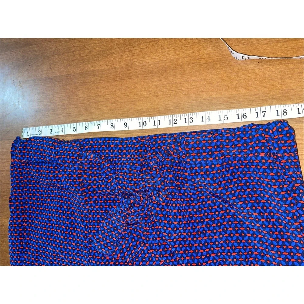 Tory Burch 100% Silk Ocho Rios Talia PJ‎ Pants Women M Relaxed Geometric